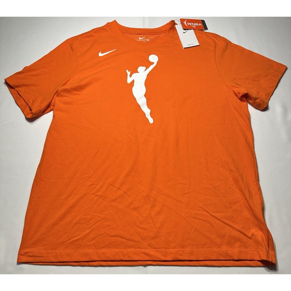 WNBA JumpWoman Logo Mens Shirt Orange Size XL Basketball NWT New